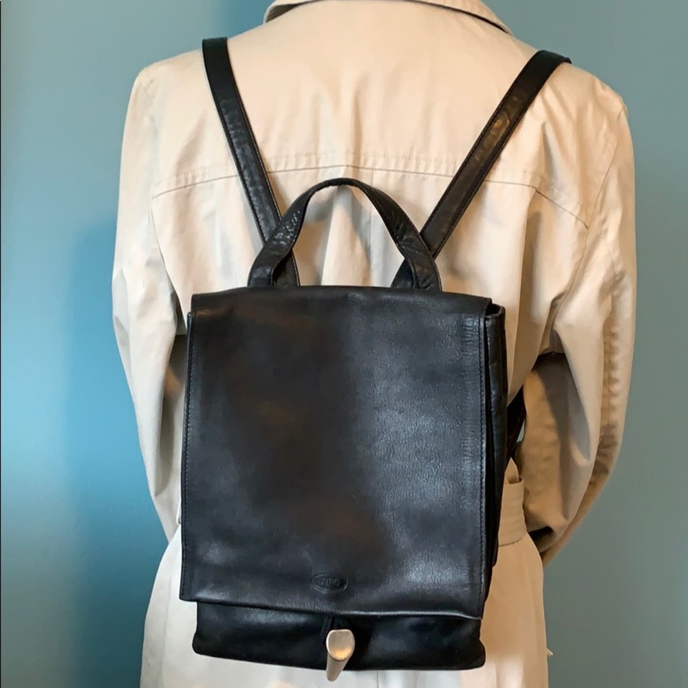 Black Leather Backpack Purse. Nice!